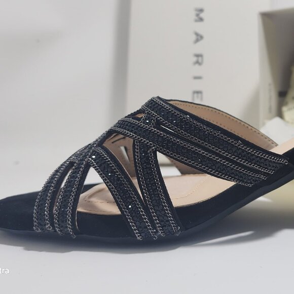 Sparkly Black Slide Dress Shoes by Alex Marie - Picture 4 of 5